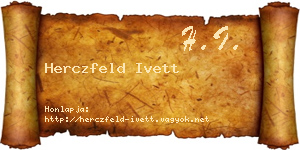 Herczfeld Ivett névjegykártya